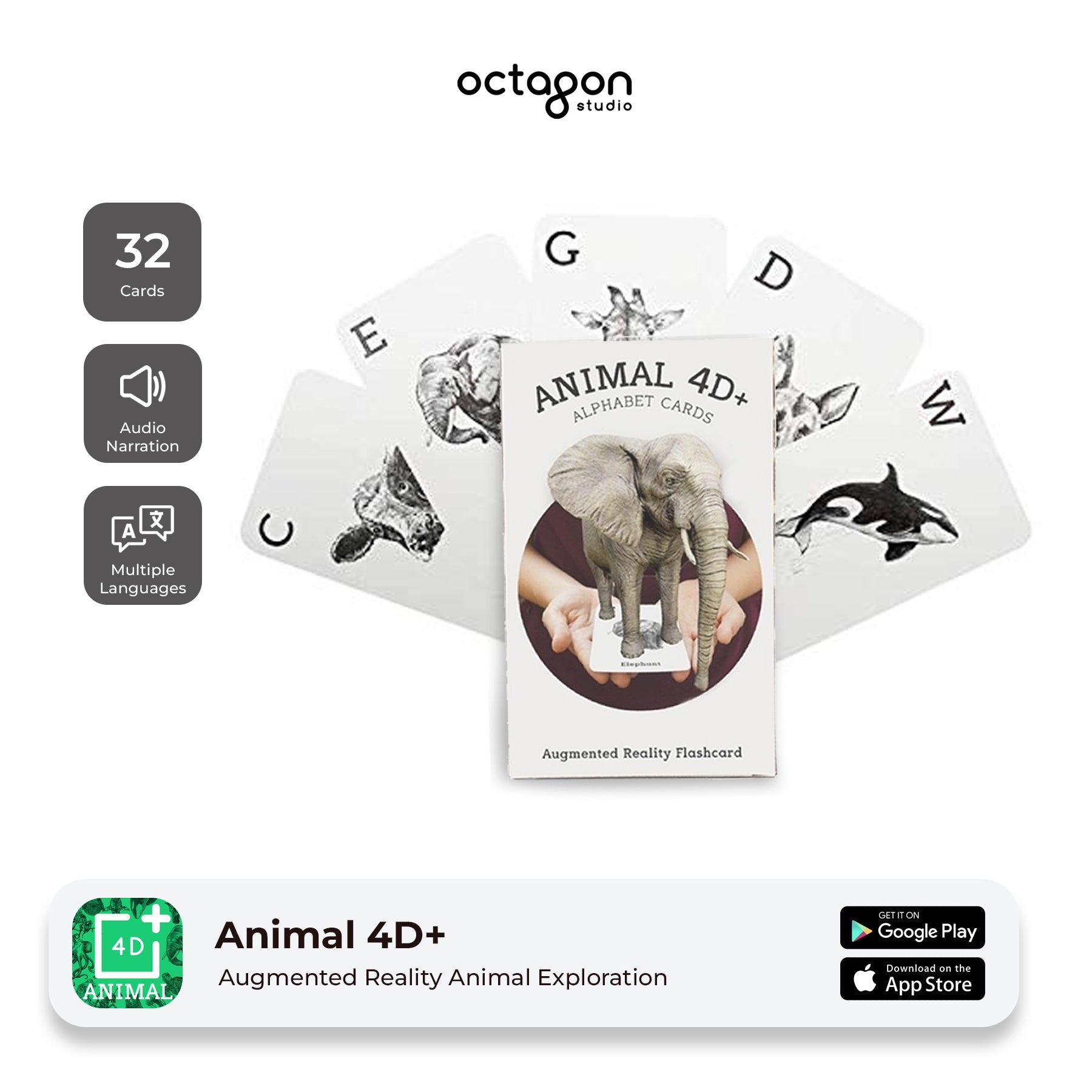 Animal 4D+ Augmented Reality Cards