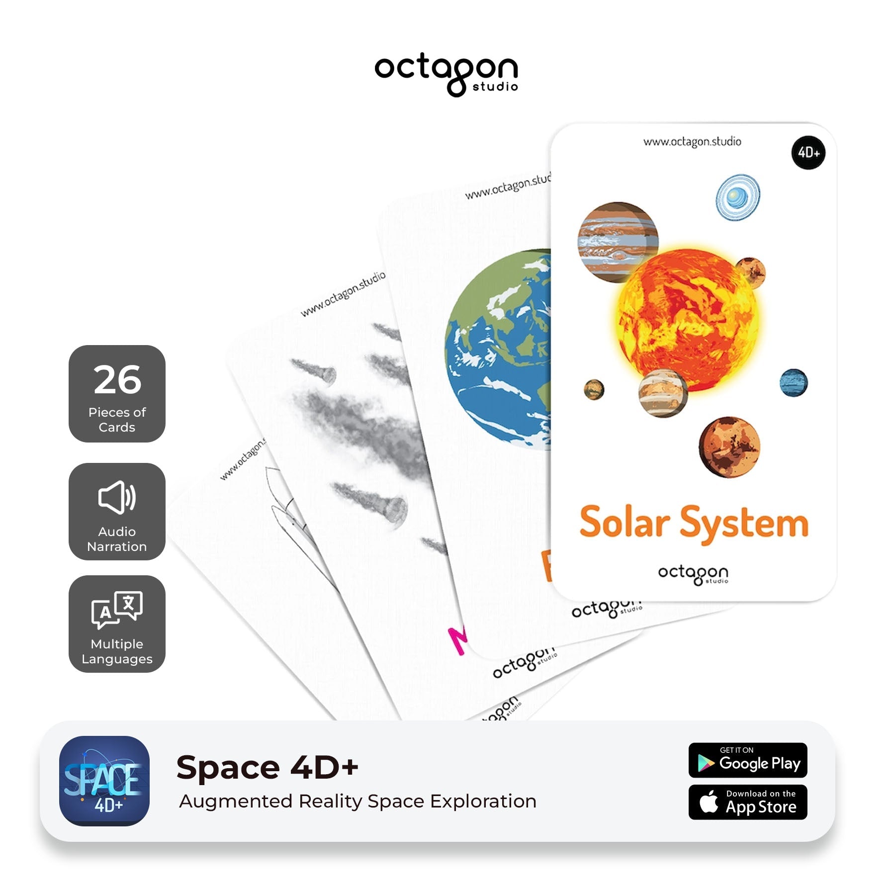 Space 4D+ Augmented Reality Cards