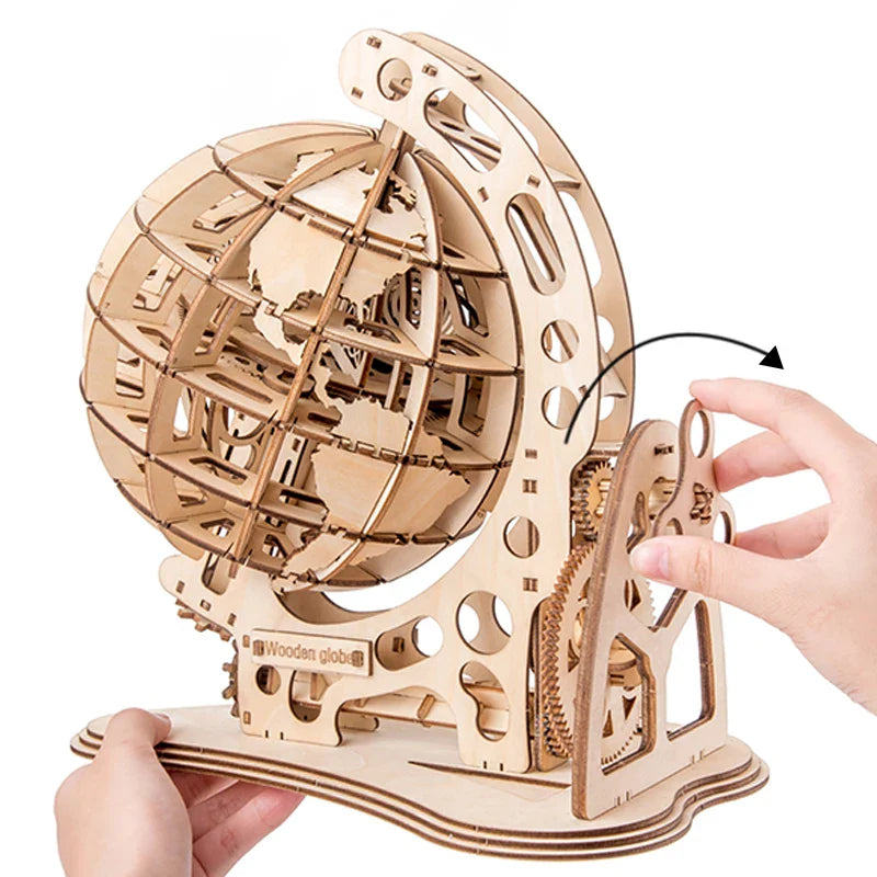 Wooden Globe 3D Puzzle Kit