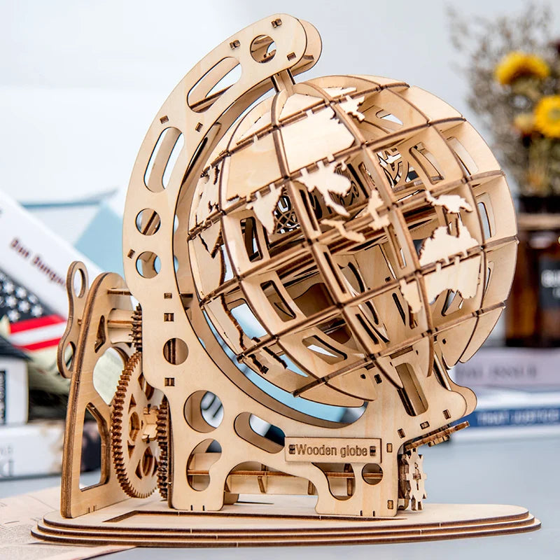Wooden Globe 3D Puzzle Kit