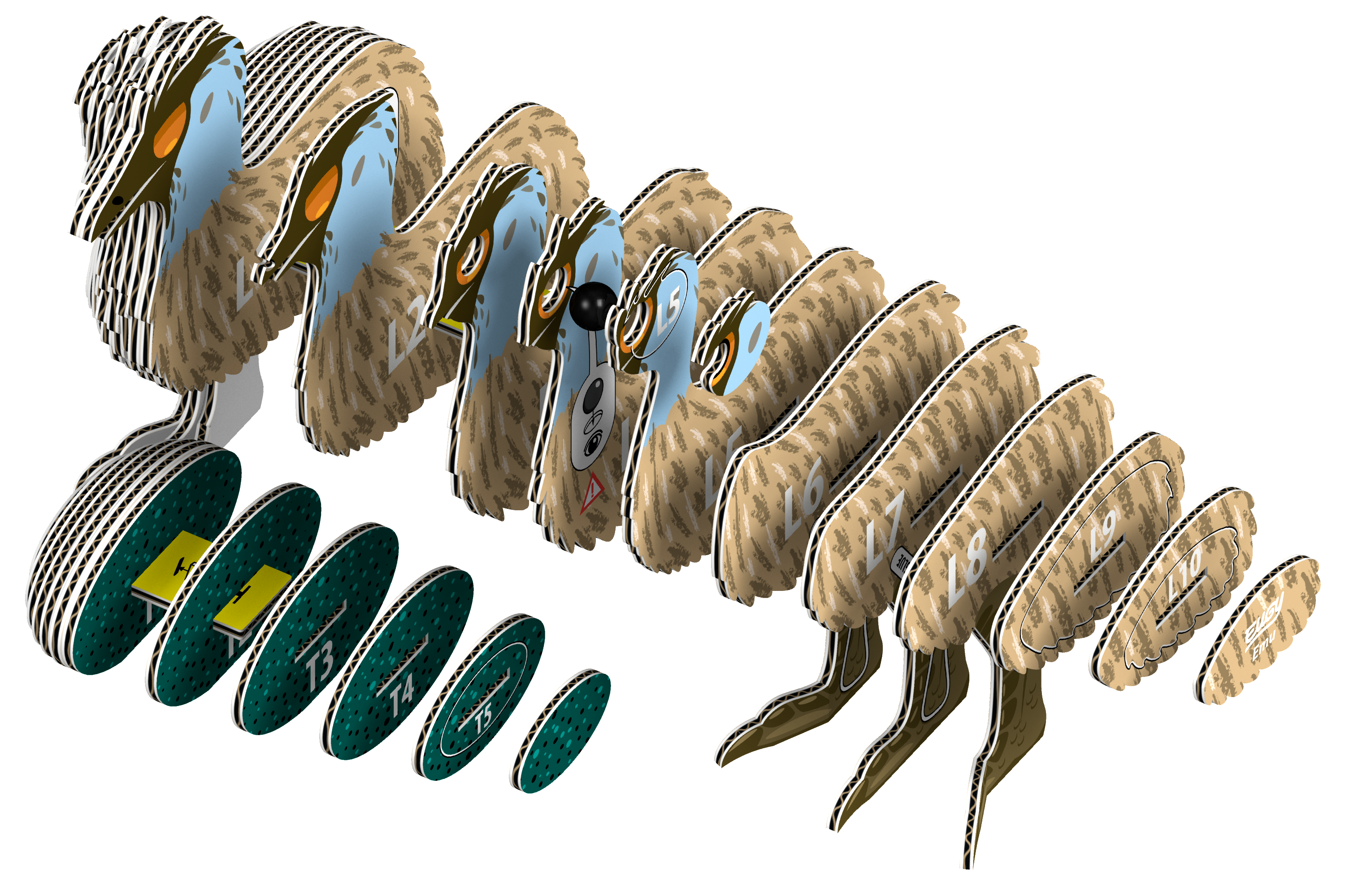 EUGY Emu 3D Puzzle